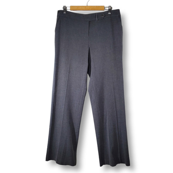 Calvin Klein Classic Fit Straight Leg Stretch Luxe Pants Charcoal Gray Size 12 - Picture 1 of 12